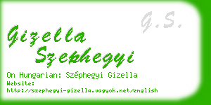 gizella szephegyi business card